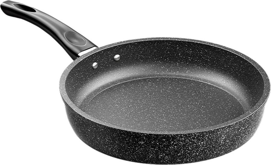 Antiaanbak Braadpan Keuken Koekenpan Eieren Grillen Geschikt Inductie 27 cm Diameter Zwart