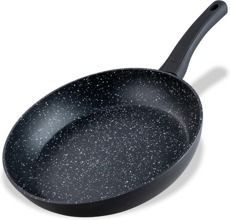 Antiaanbak koekenpan 28 cm gerecycled aluminium geschikt voor inductie en oven tot 150°C