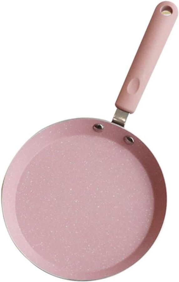 Antiaanbak Koekenpan Pannenkoekenpan Tortilla Ontbijt Bakken Gelijkmatige Warmte 22 cm Roze