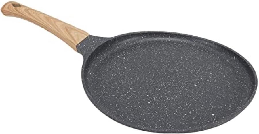 Antiaanbak Pannenkoekenpan Ideaal voor Omeletten en Pizza's Geschikt voor Inductie en Gas