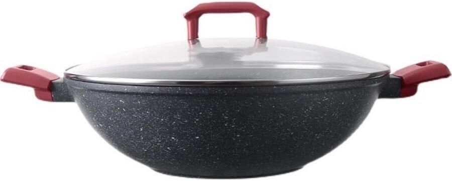 Antiaanbak Wok Koekenpan Platte Bodem Pan Koken en Stoven Fysiek Antiaanbak Niet Gespecificeerd Niet Gespecificeerd