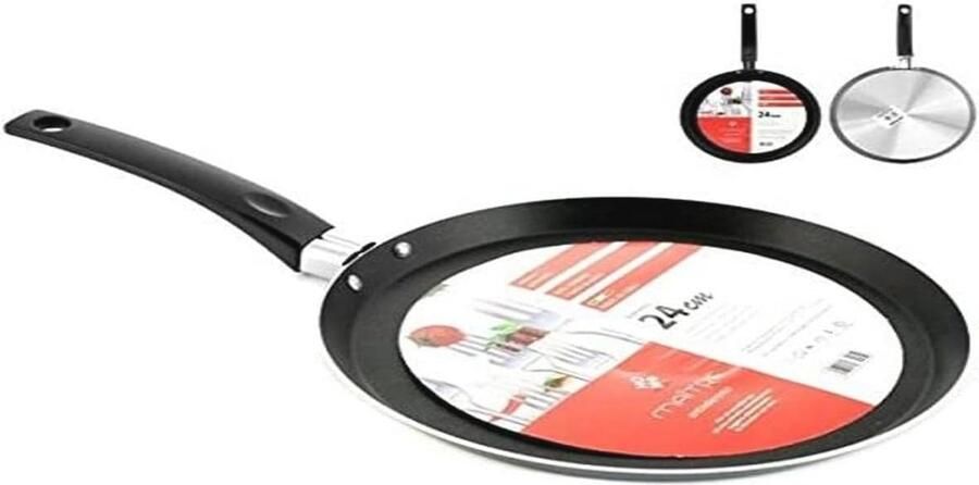 Antiaanbaklaag Crepan Pan 24 cm Aluminium Zwart