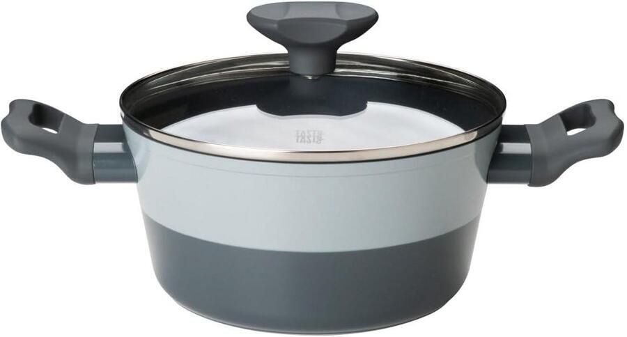 Antiaanbakpan Ø20 cm met Deksel Gesmeed Aluminium Geschikt voor Inductie - Foto 2
