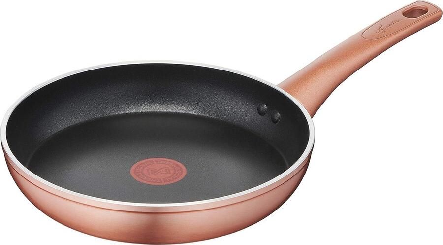 Antiaanbakpan Ø 24 cm met Koper Effect – Ergonomische Handgreep Geschikt voor Gas en Oven