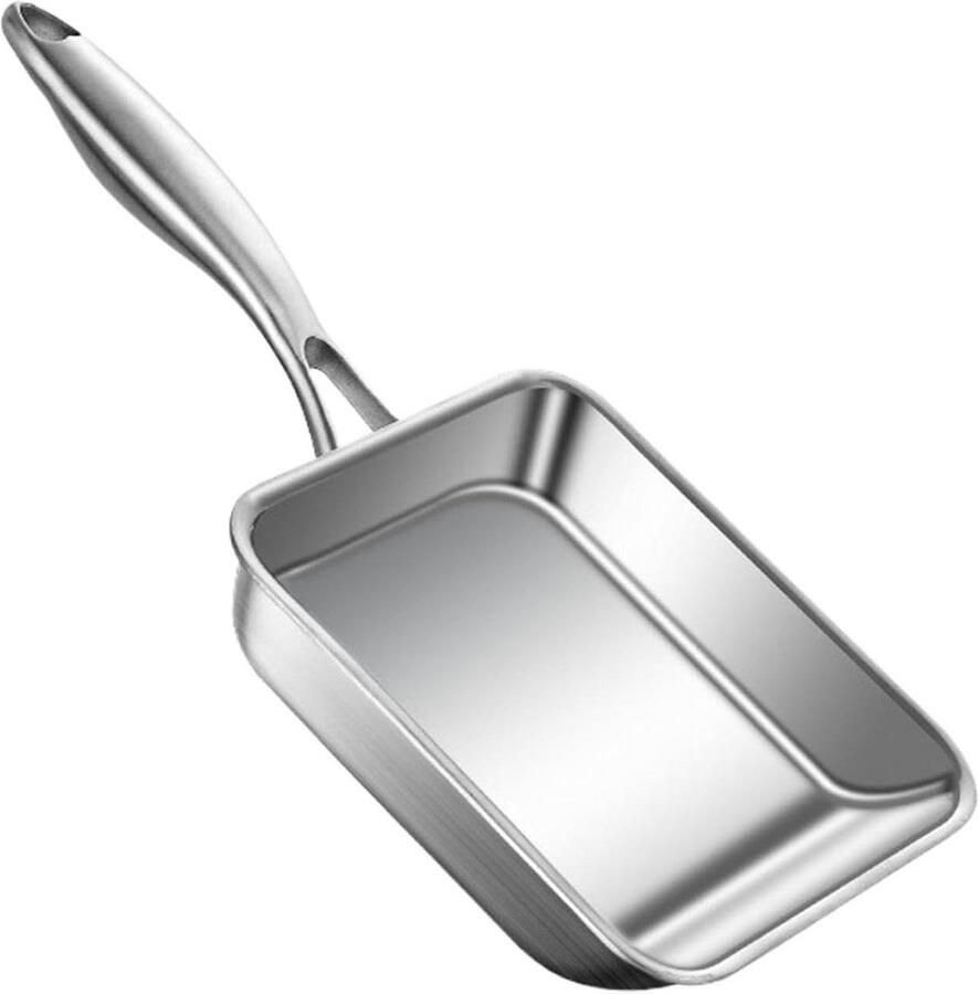 Antiaanbakpan Kleine koekenpan Dagelijks koken Vierkant ontwerp 19 cm Zwart