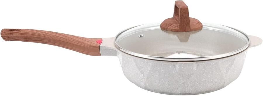 Antiaanbakpan Koekenpan Alle fornuizen Ovenbestendig tot 150°C 24 cm Wit