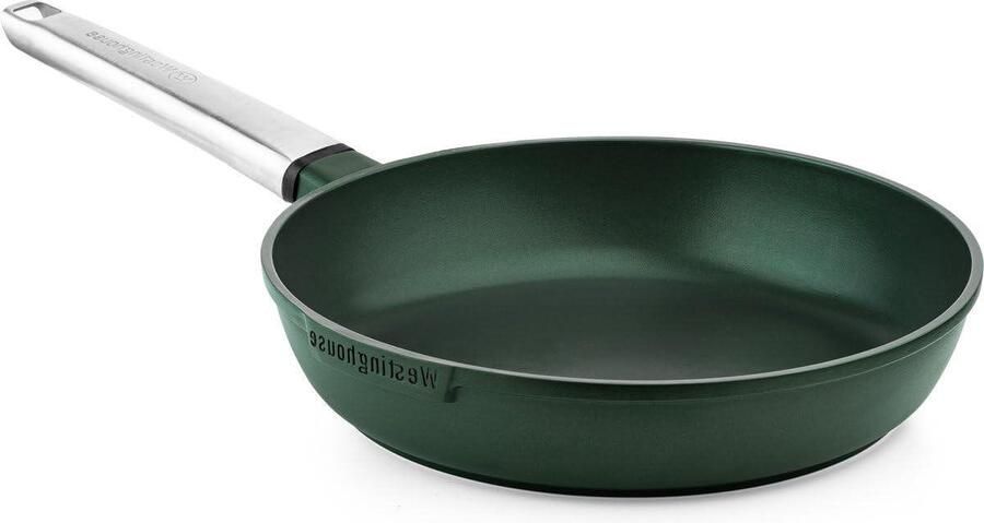 Antiaanbakpan Koekenpan Gecoat Koken op Inductie PFOA-vrije Titanium Coating 24 cm Groen