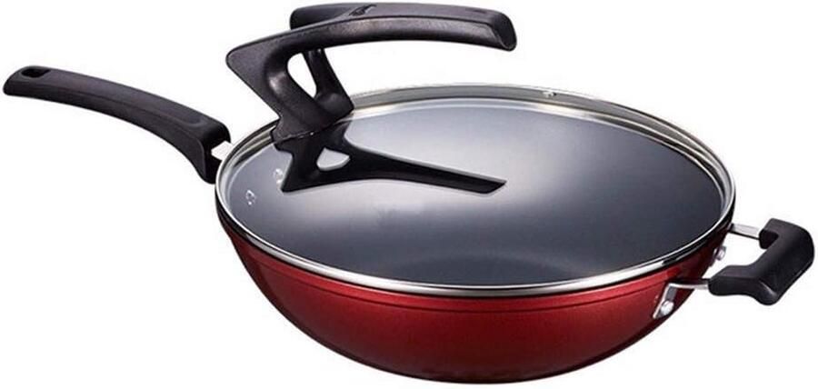 Koekenpan Steakpan steelpan Gezond koken Antiaanbaklaag 32 cm Zwart