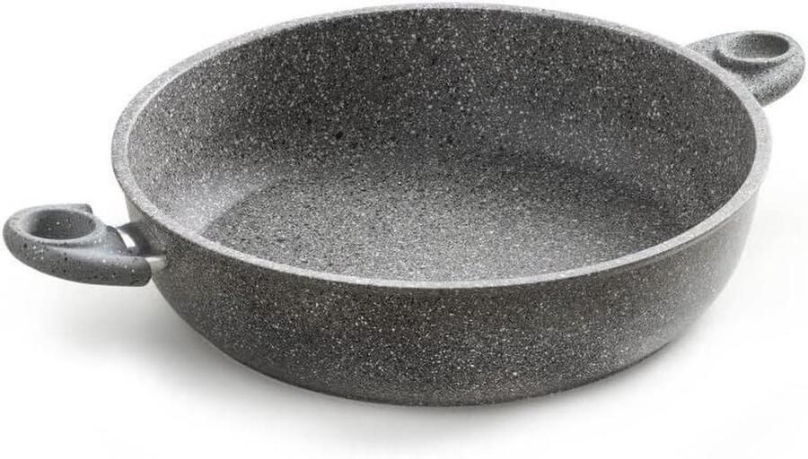 Antiaanbakpan Koekenpan Steenhart Koken Bakken Versterkt met Minerale Deeltjes 20 cm Zwart