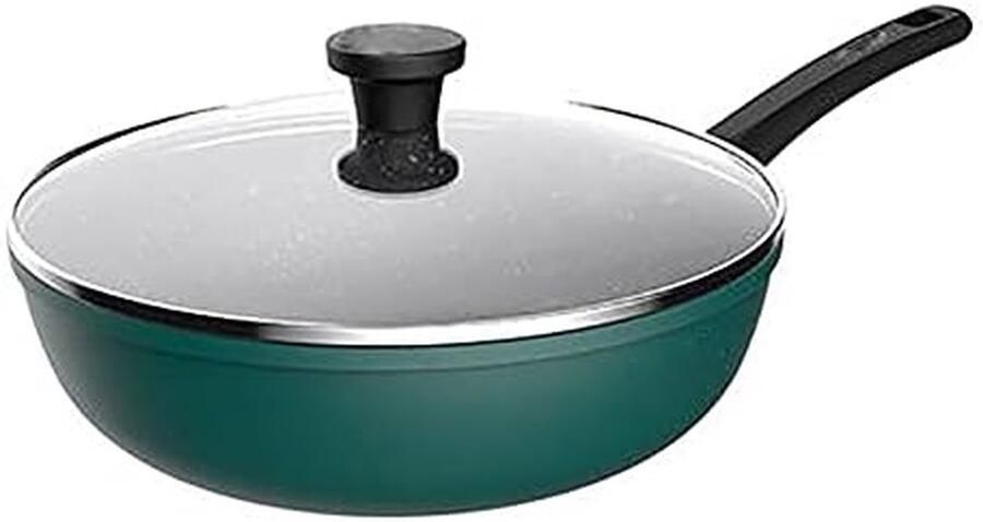 Antiaanbakpan Koekenpan Wok Gezond Koken Veelzijdig Keukengereedschap 32 cm Zwart