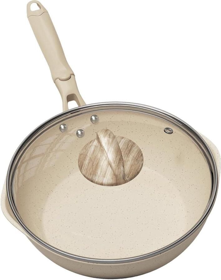 Antiaanbakpan Omeletpan Koekenpan Gezond Koken Verbeterd Antiaanbakoppervlak 26 cm Zwart