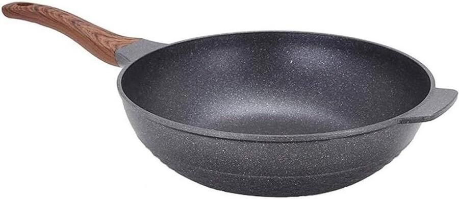 Antiaanbakpan Premium Koekenpan Eieren Koken Met Glazen Deksel 32 cm Zwart