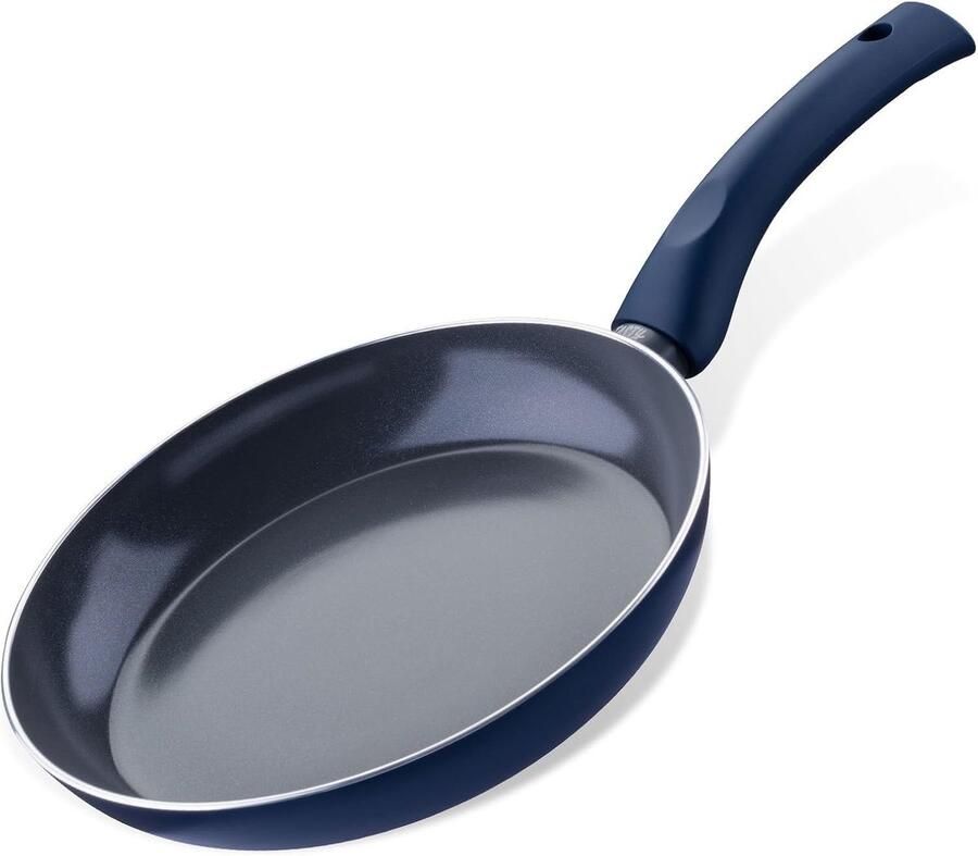 Antiaanbakpan Roerbakpan Vetarm Braden Gerecycled Aluminium 24 cm Blauw Grijs