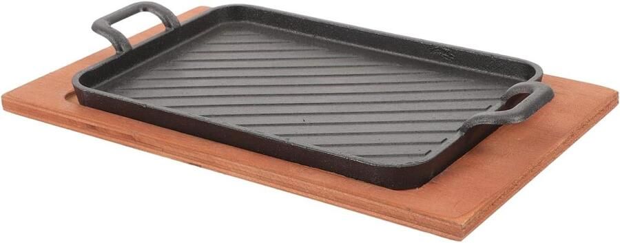 Antiaanbakplaat Gasgrill Teppanyaki Bakplaat Buiten Koken Stevig Ijzeren Materiaal 17 x 17 x 1.7 cm Zwart
