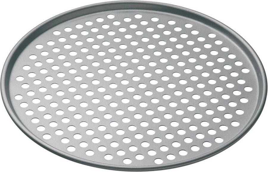Antiaanbakplaat voor oven en pizzaoven geperforeerd rond 32 cm