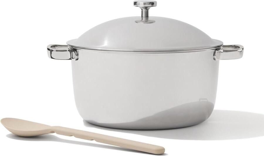 Antikleefpan Grote kookpan Veelzijdig koken Coatingvrij titanium interieur 64 liter Chroom