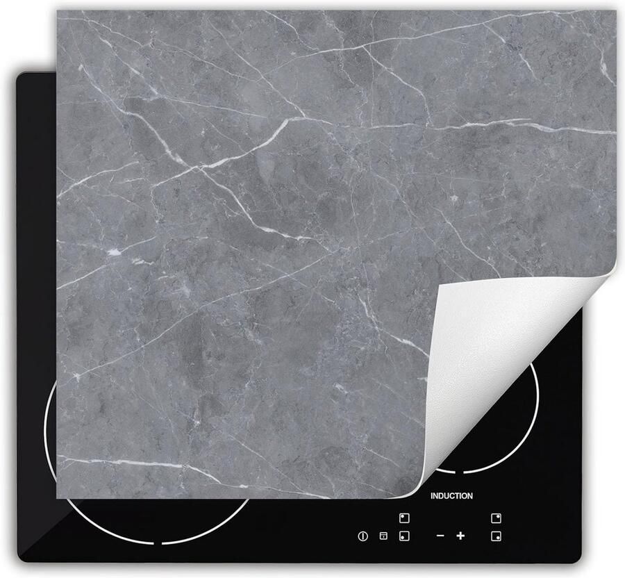 Antislip Beschermmat voor Inductiekookplaat 60x52cm Marmer Look Werkbladvergroter