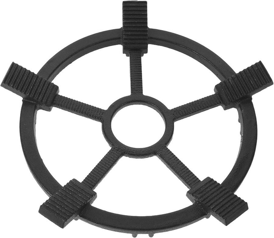 Antislip Gasfornuisrek Panhouder Gietijzer Stabiel Koken Sterke Draagkracht 25x25x3.5cm Zwart