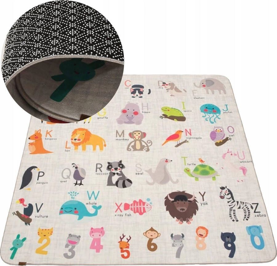 Antislip Opvouwbaar Speelkleed voor Kinderen 150x150 cm Wasbaar Babytapijt voor Speelkamers en Kinderkamers