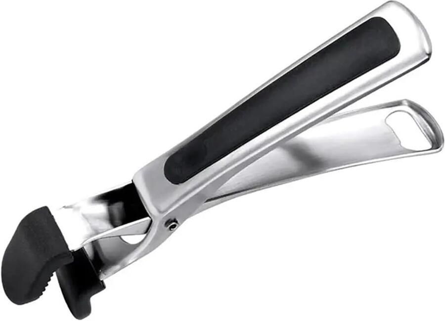 Antislip Plaattang Komtang Hittebestendig Hete Gerechten Hanteren Veilige Grip 3 Stuks Zwart Zilver