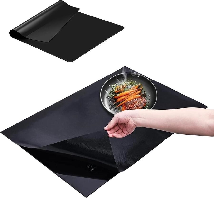 Antislip siliconen inductiebeschermingsmat 52 x 78 cm grote afdekking multifunctionele inductiemat kookplaat krasbescherming