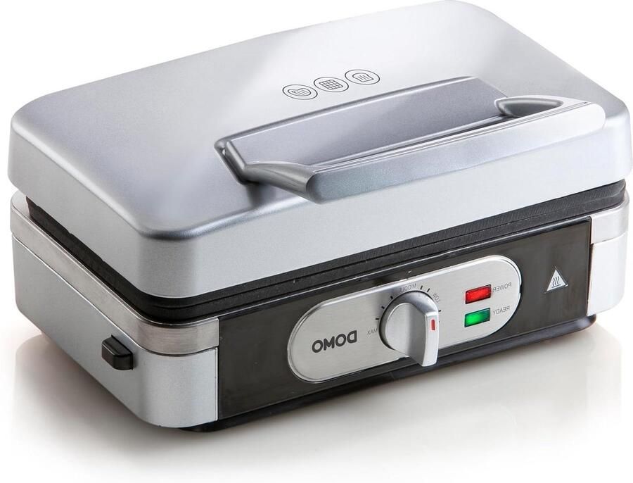 Apparaat 3-in-1 Snackmaker Wafelijzer Lekkere Snacks Maken Verwisselbare Platen 1 Liter Zilver Zwart