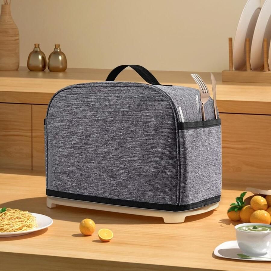 Apparaat Cover Broodmachine Protector Keuken Opslag Stof en Vingerafdruk Bescherming 28x16x20cm Grijs