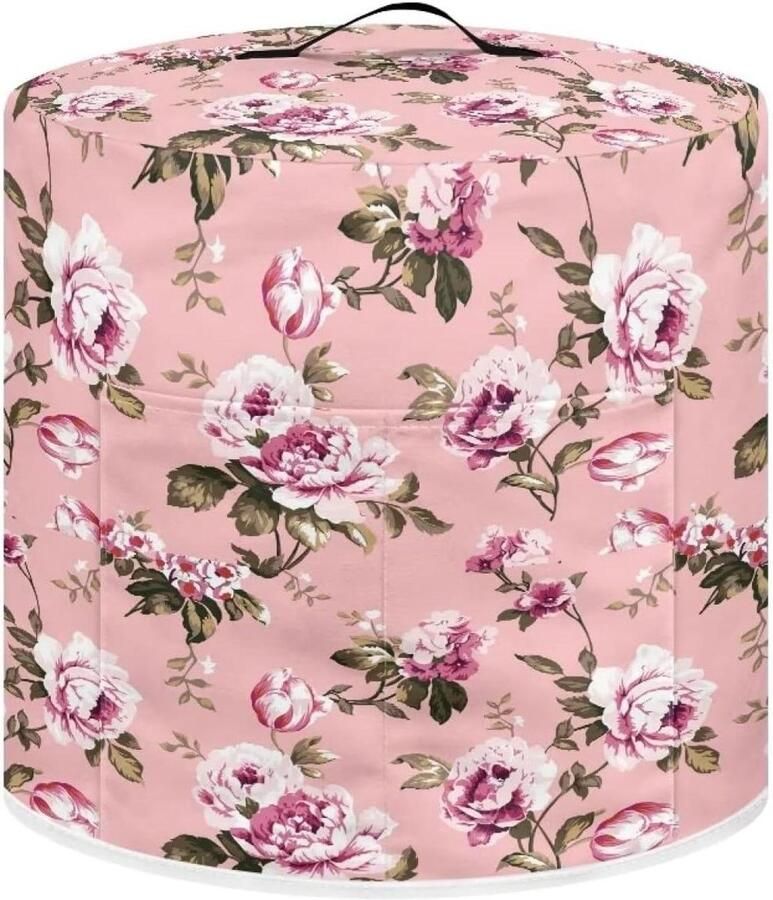 Apparaat Cover Keuken machinehoes Apparaten Beschermen Met Voorvak Universeel Formaat Bloemenprint Roze