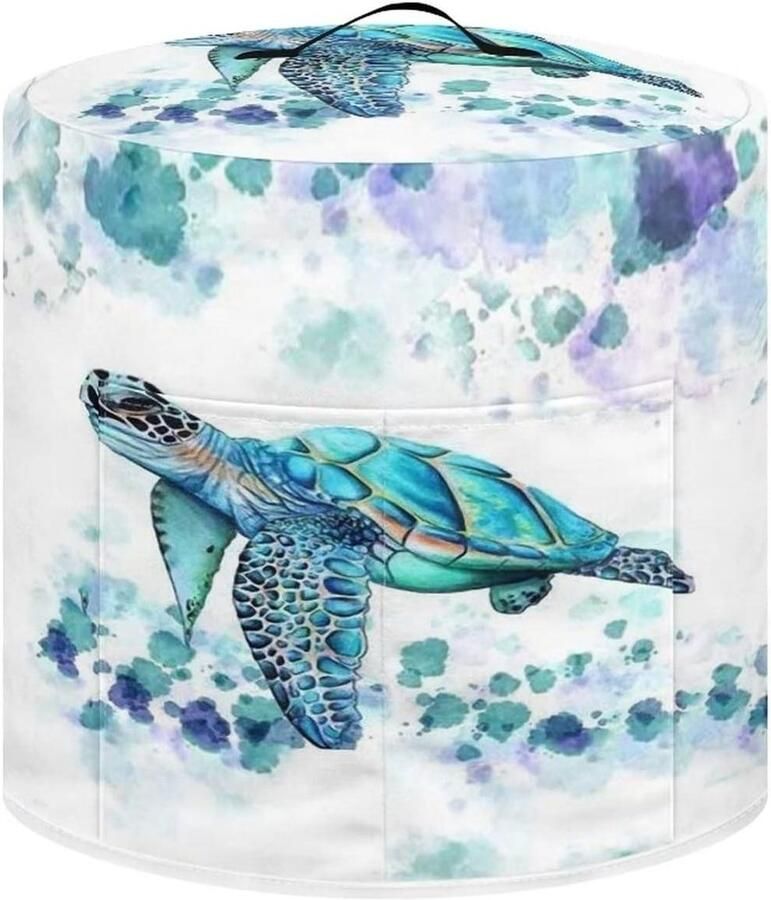 Apparaat Hoes Keukenmachine Deksel Apparaten Beschermen Voorzien van Voorvak 3 Liter Compatibel Zeeschildpad Blauw
