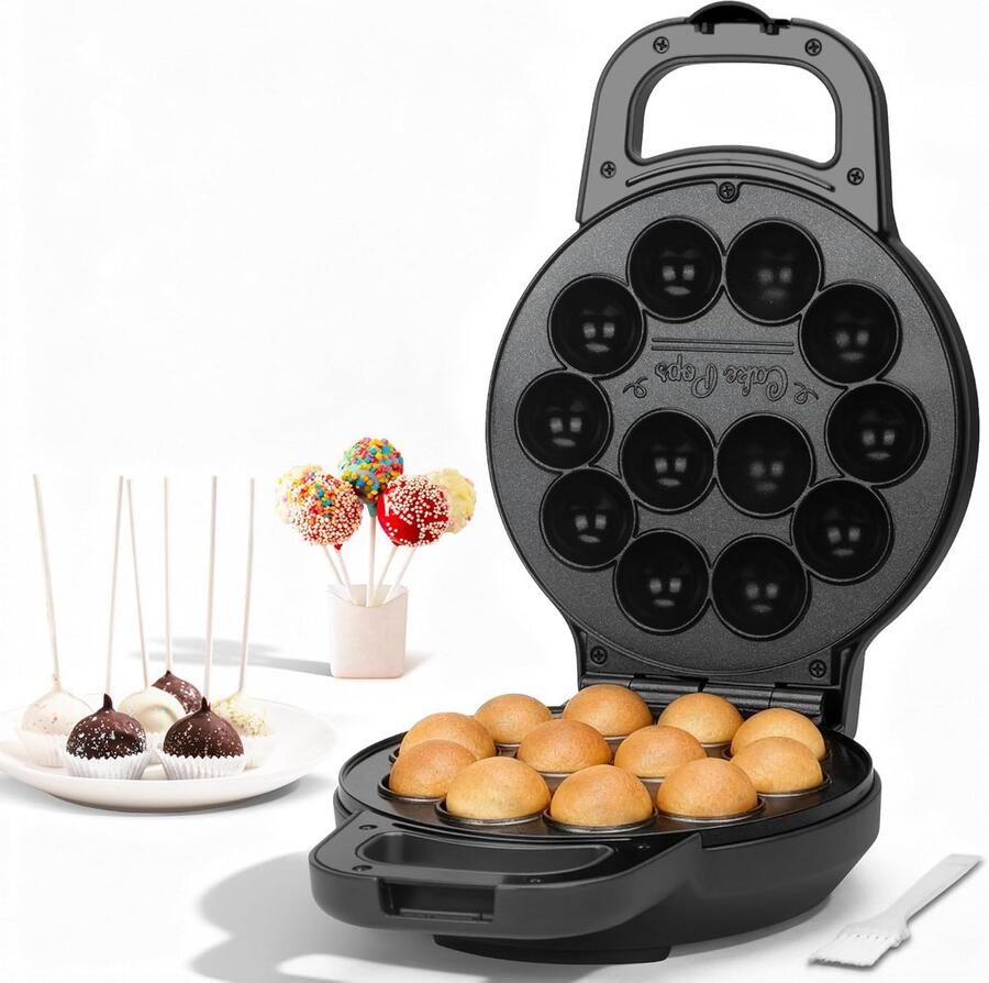 Apparaat om 12 Cakepops te Bakken met Keramische Coating en Accessoires