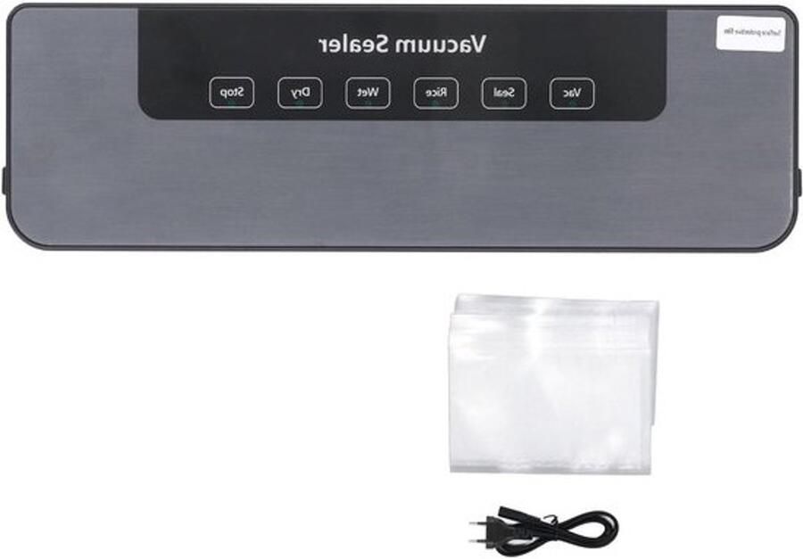Apparaat om vacuüm te verpakken Sealer voor levensmiddelen Voedsel bewaren Zuigvermogen van 80Kpa 30 cm breed Zwart
