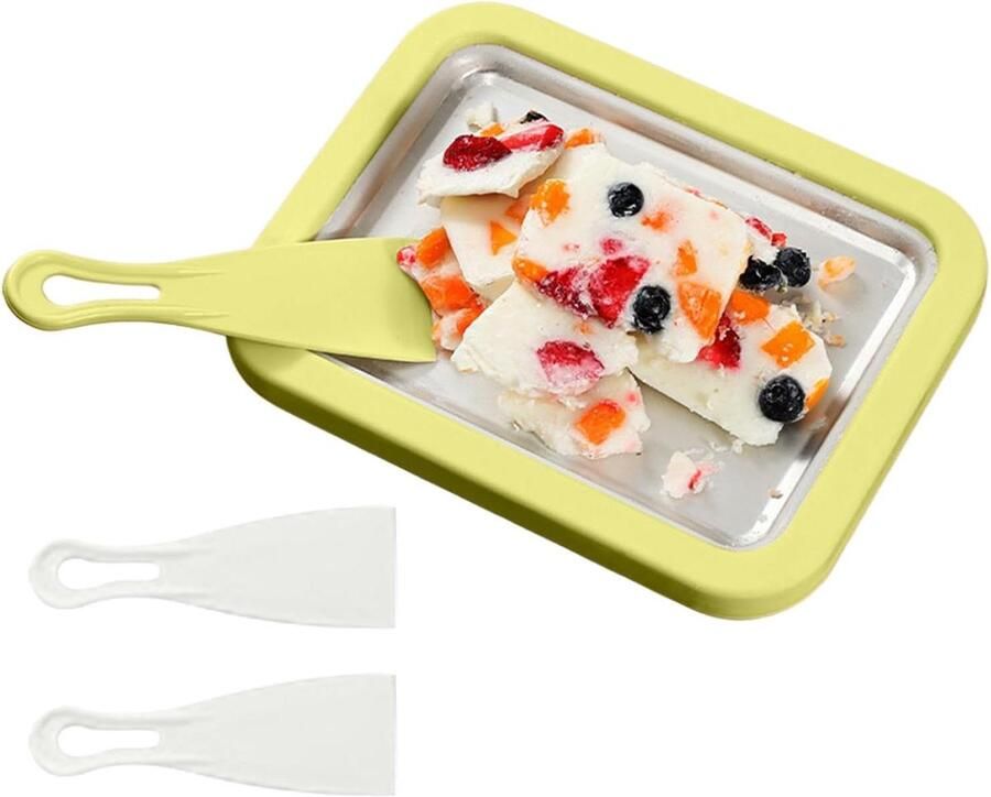 Apparaat voor Rolijs IJsmaker Yoghurt Desserts Maken Dubbele Schraper 225x175cm Groen