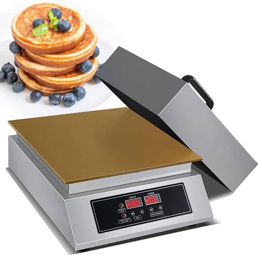 Apparaat voor Soufflés Pannenkoekenmaker Dorayaki Luchtige Desserts Maken Dubbele Plaat Koper 70 x 45 cm Zilver