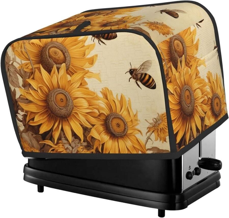 Apparaathoes Broodrooster Keukenstofkap Keuken Organisatie Met Extra Vakken 36.5cm x 20cm x 19cm Bijen & Zonnebloemen