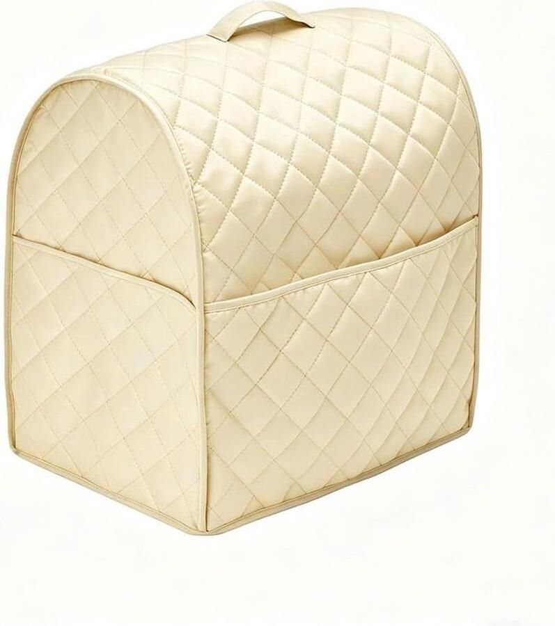 Apparaathoes Keukenmachine Mixer Cover Stofkap Keuken Organisatie Met Handige Zijzakken 35x23x35cm Beige