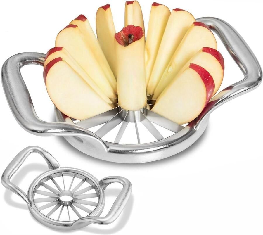 Appelsnijder Fruitverdeler Snijden en Boren Extra Groot Formaat 221 x 114 cm Zilver