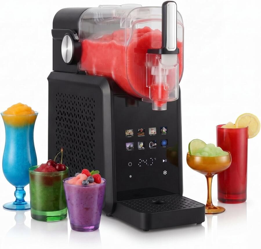 Lugia Arctic Slushie Machine – Slush Puppie Maker – 1.8L – 7 Programma s – Milkshake Frappe Frozen Cocktails & Smoothies – Ijsmachine Zelfreinigend – 200W
