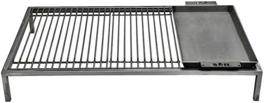 Argentijnse Grill Buitenkeuken Parrilla Buiten Koken Verwijderbare Modules 60 x 40 cm Zwart
