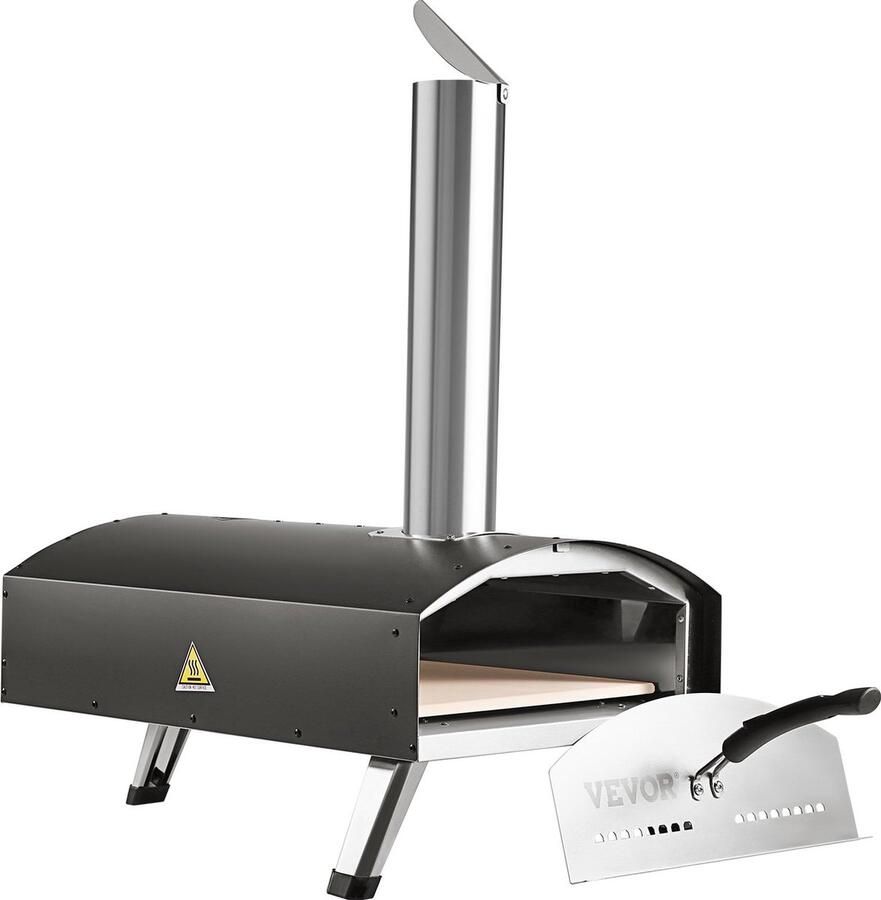 Ariqo Draagbare Pizza Oven Pizzaovens Pizzaoven voor Buiten 2-in-1: Gas en Houtgestookte Roestvrijstaal Max 540℃