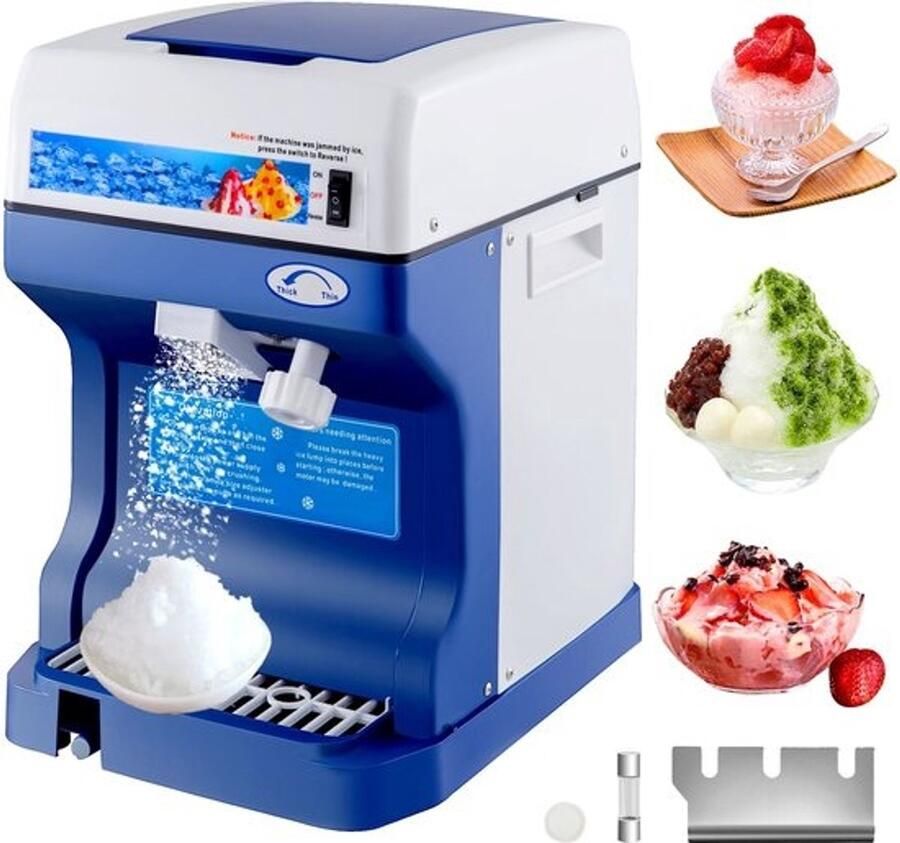 Ariqo Ijsmachine Schaafijsmachine Schaafijs Machine Slush Puppy DIY ijshoorntjes 29 x 39 x 423 cm Blauw