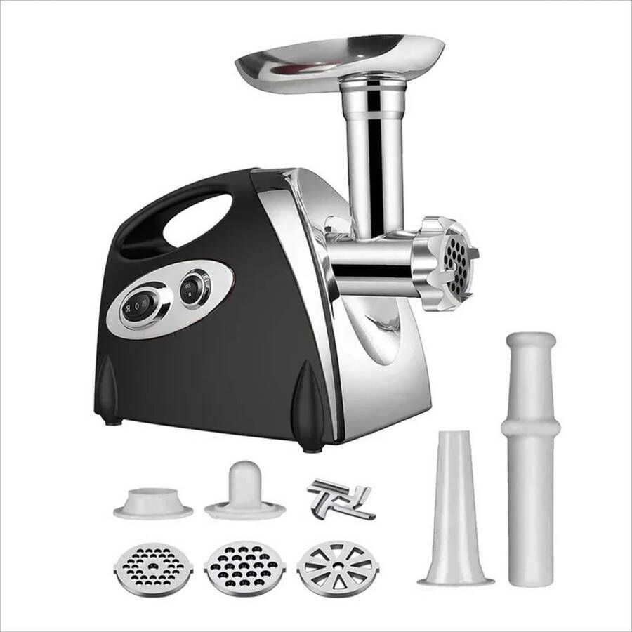 Ariqo Vleesmolen Gehaktmolen Vleesmolens Worstenmaker Elektrisch 800W Vermogen Zwart 15.7 x 30 x 21 cm