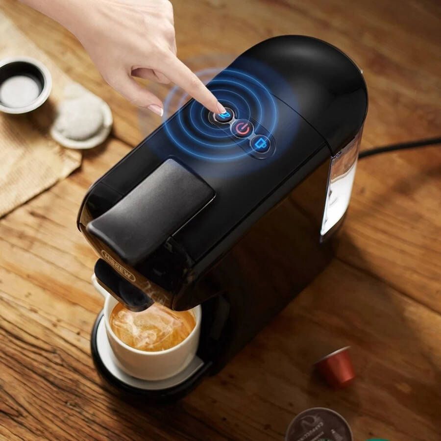 HiBrew ARMEDA Koffiezetapparaat Luxe 4 in 1 koffiezetapparaat koffiemachines Automatisch- geschikt voor Dolce Gusto nespresso – zwart