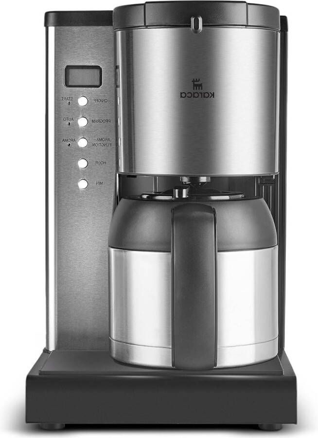 Aroma Filterkoffiezetapparaat 1000 W 135 l grote inhoud timerfunctie automatische werking programmeerbare functies thermoskan van staal