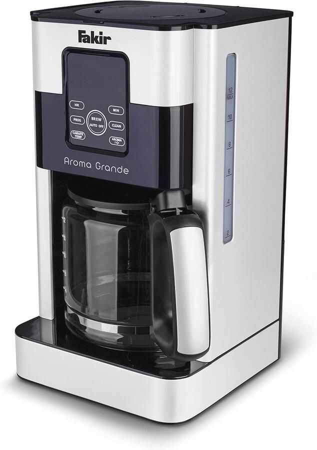 Aroma Grande Koffiezetapparaat met Glazen Kan en Touch-Display Tot 12 Kopjes