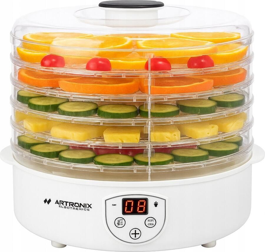 Artronix Serie Voedseldroger Temperatuurregeling 5 Lagen Energiezuinig