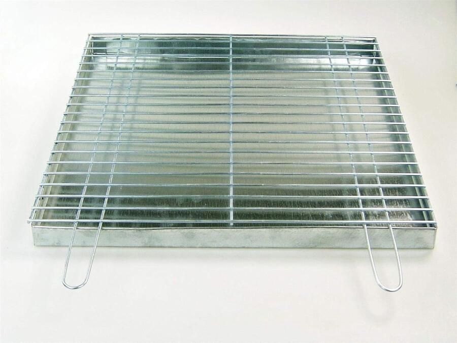 Asbak met grillrooster 4 mm 60 x 50 cm in set grillhaard