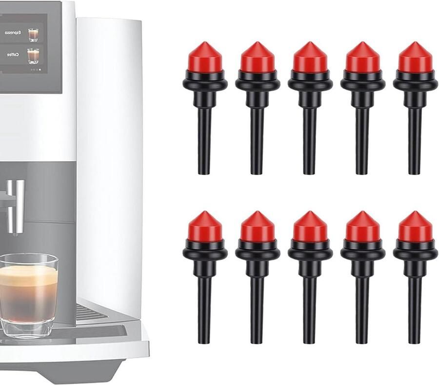 Asixxsix 10 Stuks Koffiezetapparaat Ventielpennen Vervanging voor Jura Koffiemachines Eenvoudige Montage Koffiedeel met Veilige Verbinding voor Stabiele Bevestiging