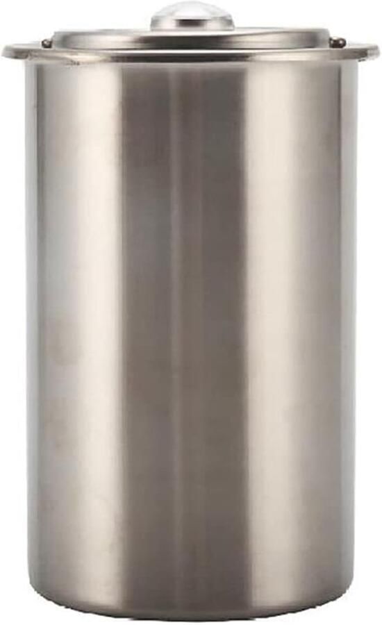 Aspergepan Kleine koker Garen van groenten Met thermometer 18 cm hoog Zilverkleurig
