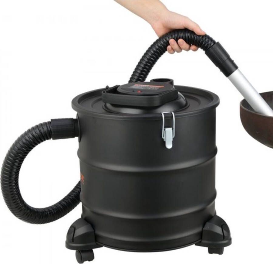 Asstofzuiger met HEPA-filtersysteem roetzuiger schoorsteenstofzuiger asstofzuiger schoorsteenstofzuiger voor grilloven Metalen container van 20 liter 1200 W vermogen Zuigkracht van 16 kPa