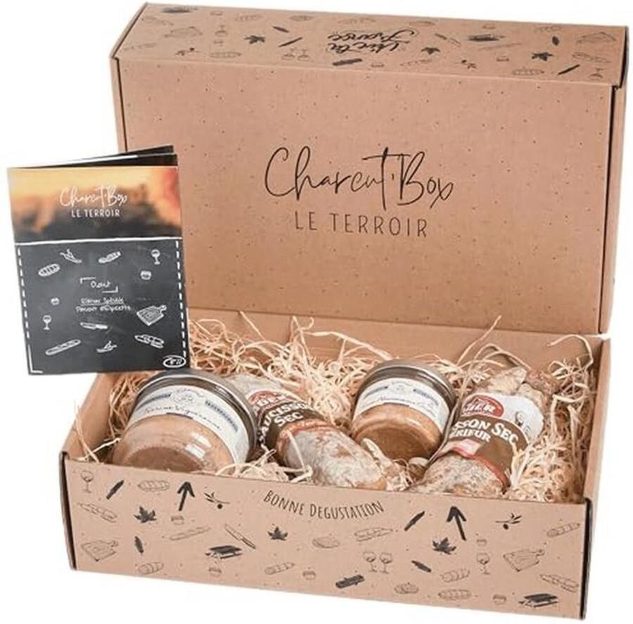 Authentieke Franse Delicatessen Box Droge Worst Paté Terrine en Meer